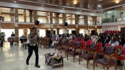 Sasar Mahasiswa Fakultas Hukum Unsika Sosialisasi Kamseltibcarlantas Polantas Polres Karawang